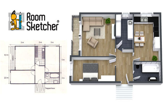 RoomSketcher floor plan software image