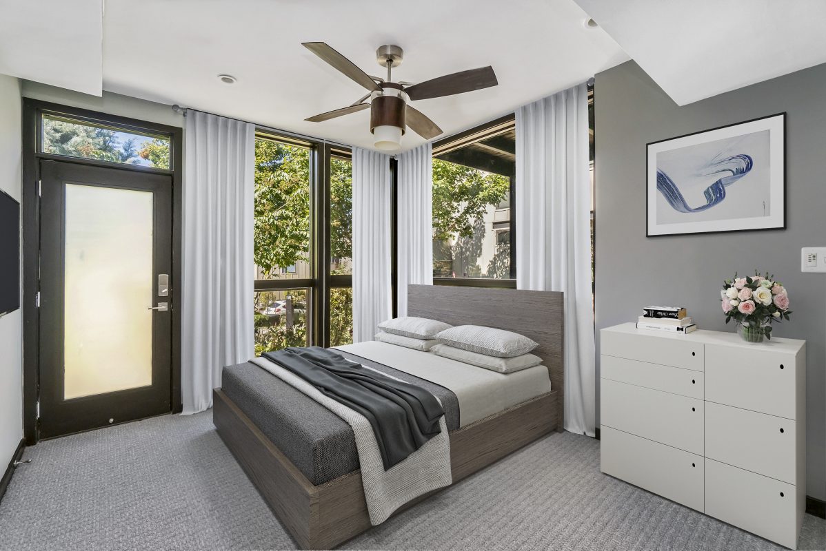 Virtual staging bedroom image