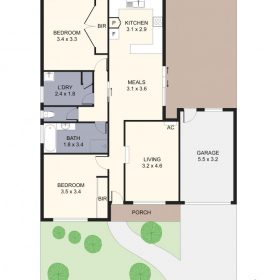 Real estate floor plan