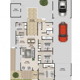 real estate 3D floor plan