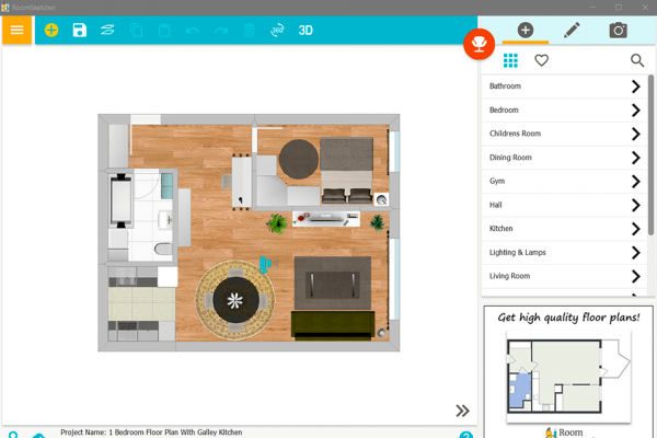 3D floor plan